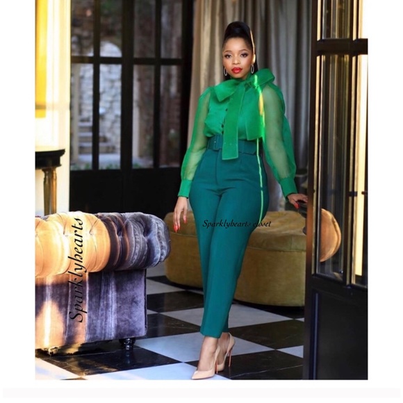 NWT Zara High-Waisted Belted Pants - Picture 3 of 10